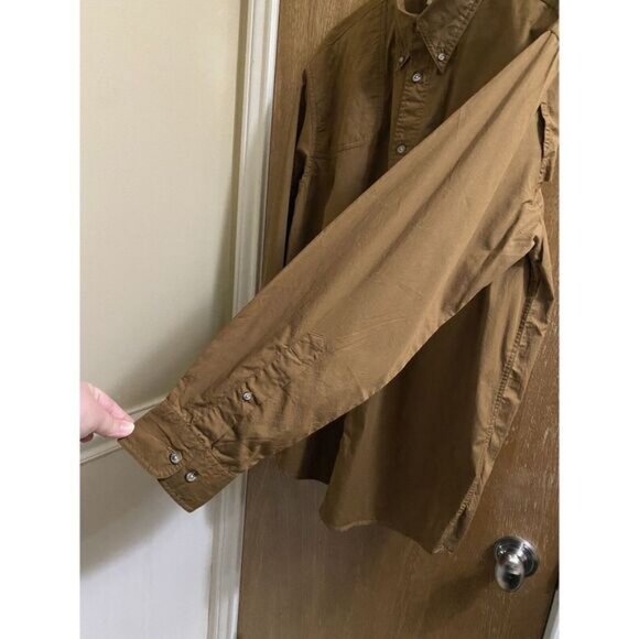 BERETTA Brown Button Up Long Sleeve Shirt Vented Field Hunting Shooting Mens M - Picture 7 of 12